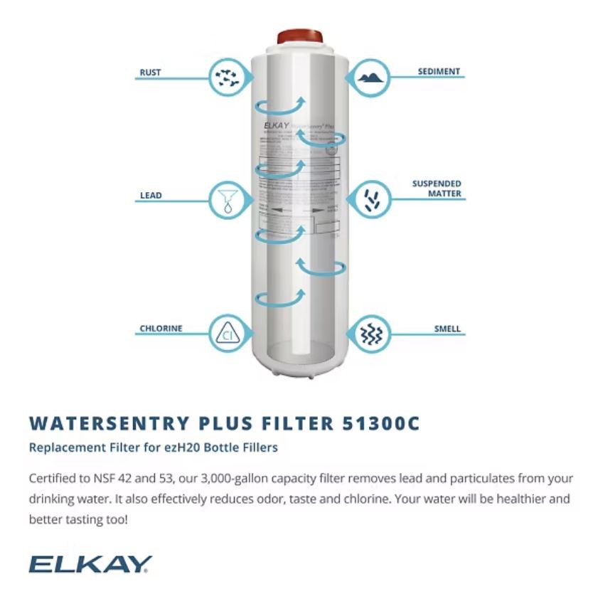 AquaGo 2002 Elkay LVRC8WS2K Vandal Resistant Refill Station & Drinking Fountain