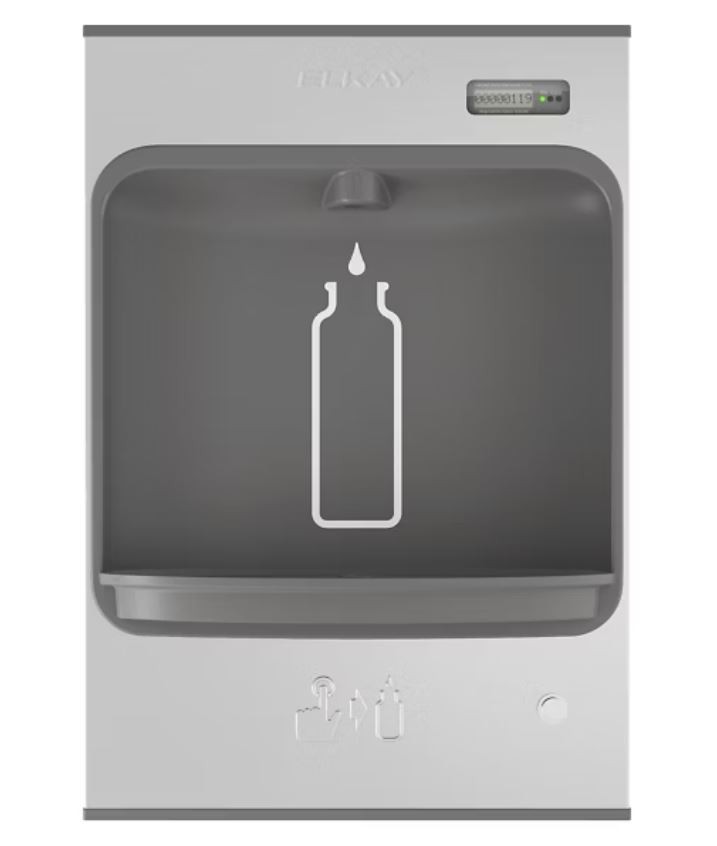 AquaGo 2003 ezH2O® Mechanical Bottle Filling Station Surface Mount Battery Powered Filtered Non-Refrigerated Stainless
