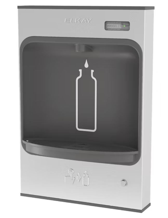 AquaGo 2003 ezH2O® Mechanical Bottle Filling Station Surface Mount Battery Powered Filtered Non-Refrigerated Stainless
