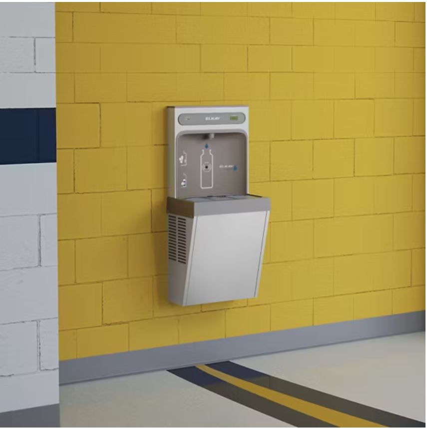 AquaGo 2005 EzH2O® Refrigerated Surface Mount Bottle Filling Station Filtered 8GPH Stainless Steel