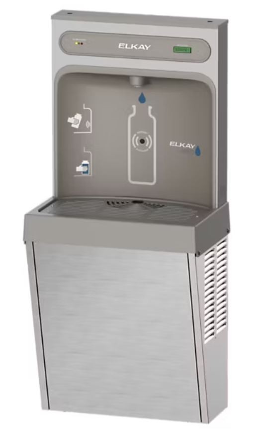 AquaGo 2005 EzH2O® Refrigerated Surface Mount Bottle Filling Station Filtered 8GPH Stainless Steel