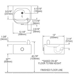AquaGo 2006 EDFP210C Soft Sides® Single Fountain Non-Filtered Non-Refrigerated Stainless