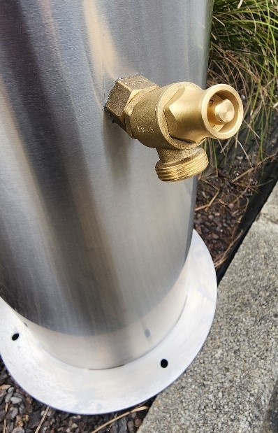 Outdoor Canister Style Stainless Steel Drinking Fountain