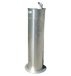 Outdoor Canister Style Stainless Steel Drinking Fountain