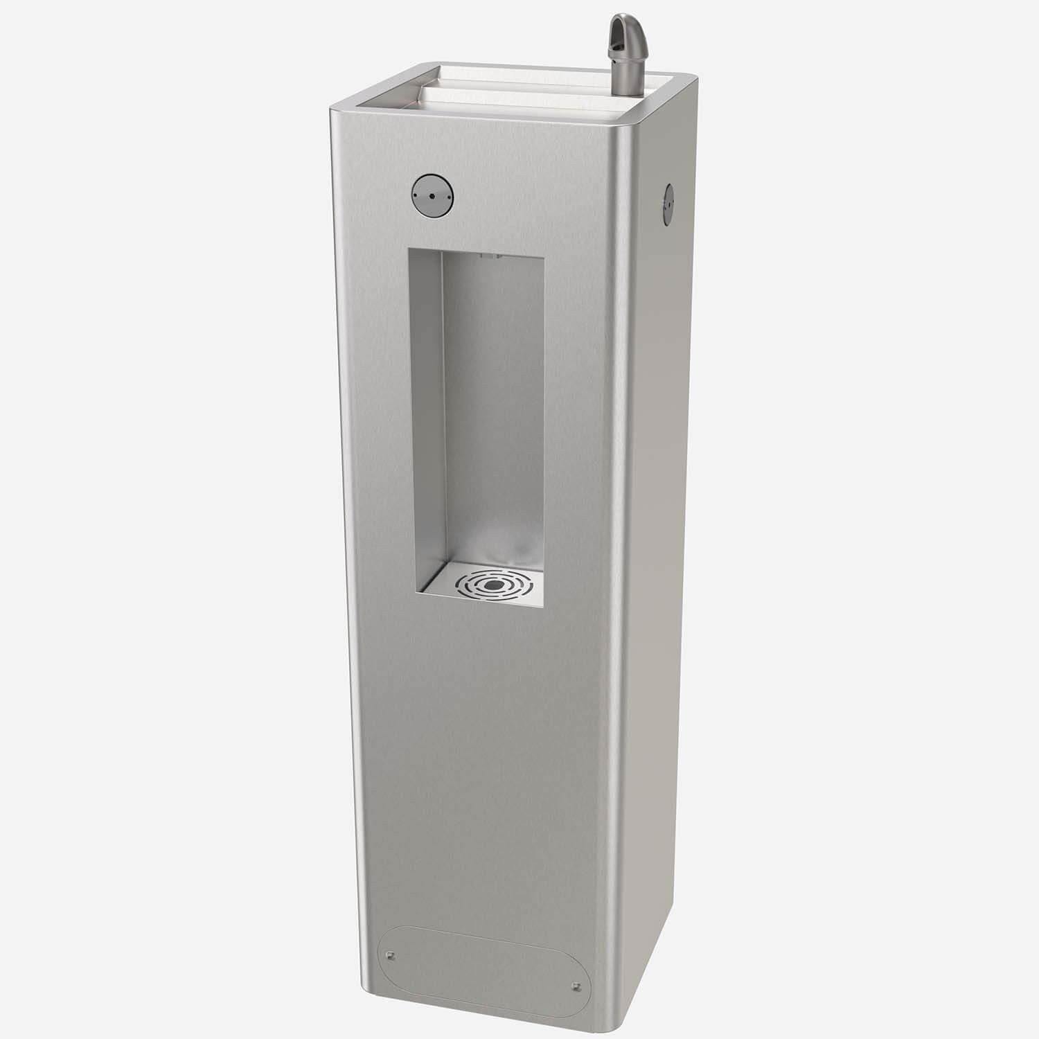 AquaGo 1043- MURDOCK ECO Outdoor Pedestal Drinking Fountain & Bottle Filler-Push Button-Child Height (DISCONTINUED)