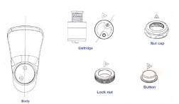 Bubbler, Push Button Type (with S/S Cartridge)